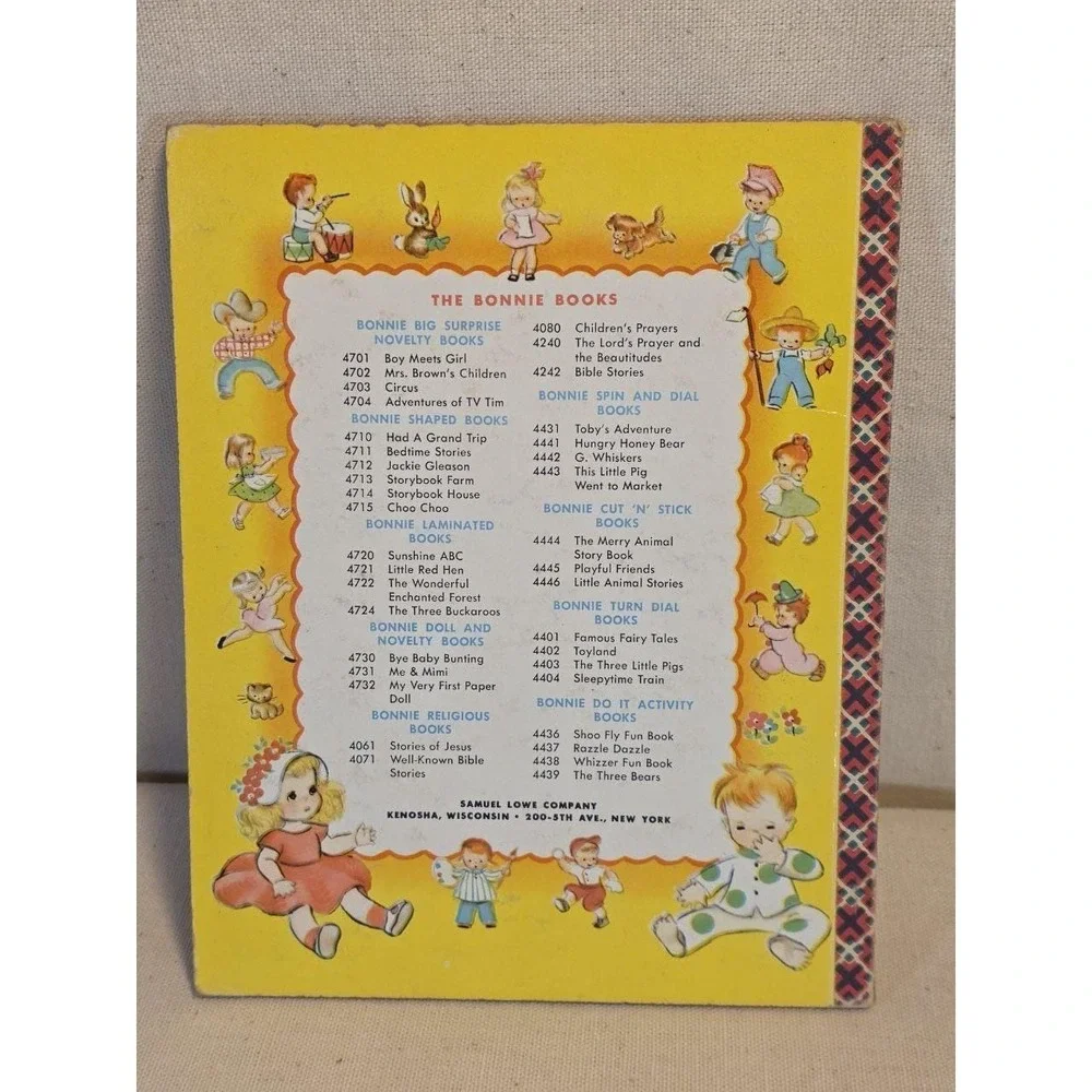 Vintage 1950s Bonnie‎ Books Lot Sleepytime Train & Peter Gets His Wish 018611